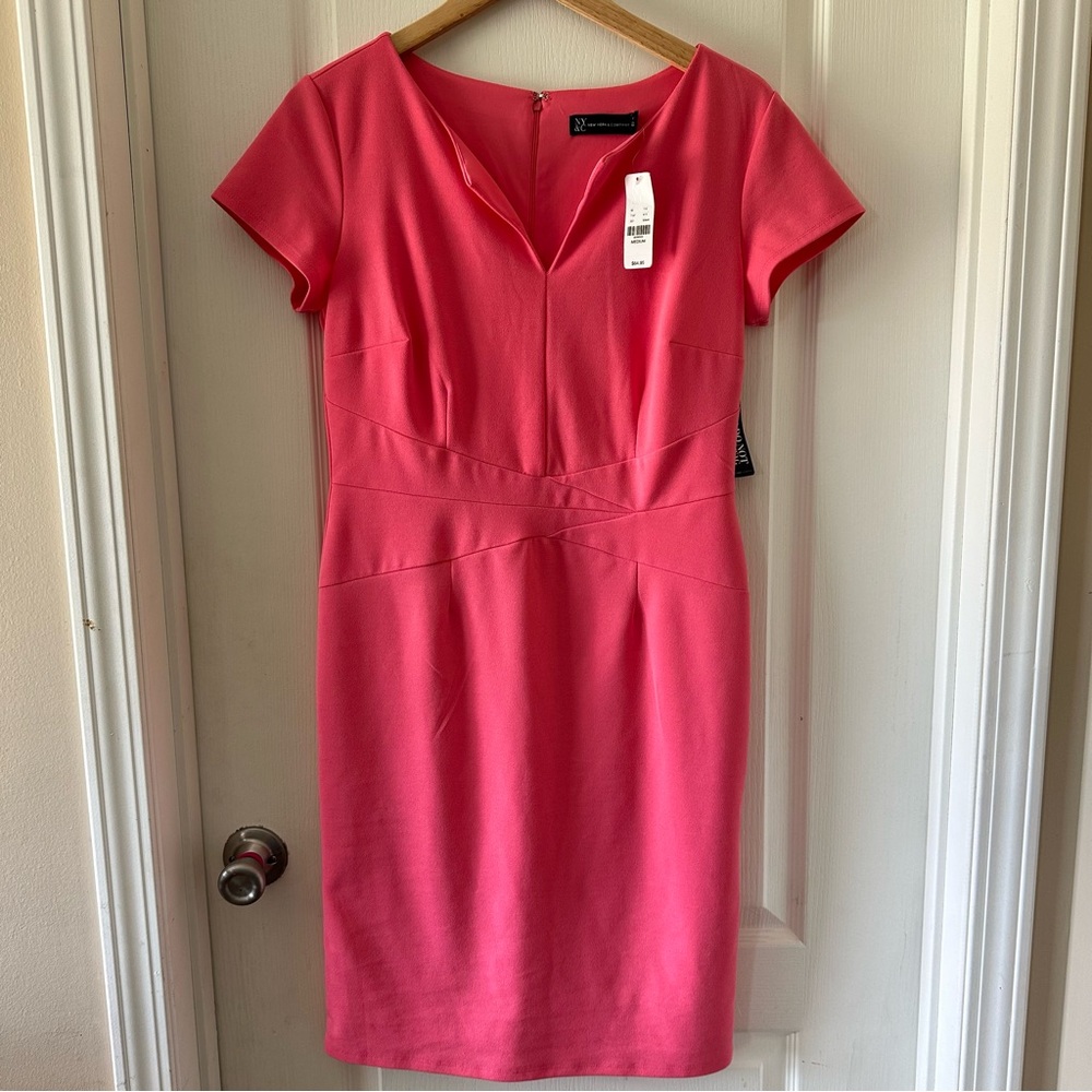 New New York & Company pink midi dress - Picture 1 of 7